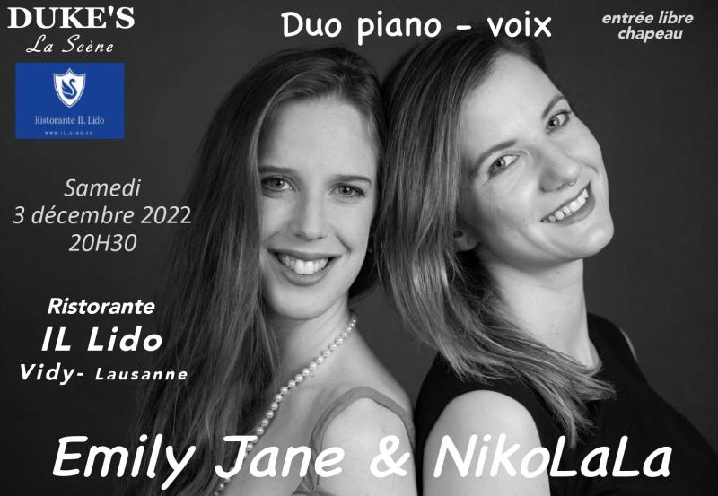 EMILY JANE & NIKOLALA (DUO PIANO-VOIX)