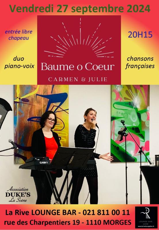 Duo Baume o Coeur (reprises en piano-voix)