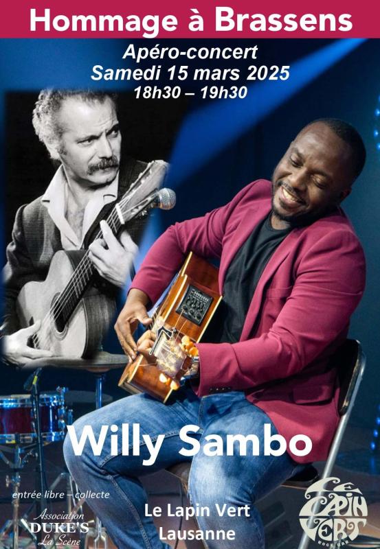 Apero-concert : Hommage à Georges Brassens par Willy Sambo