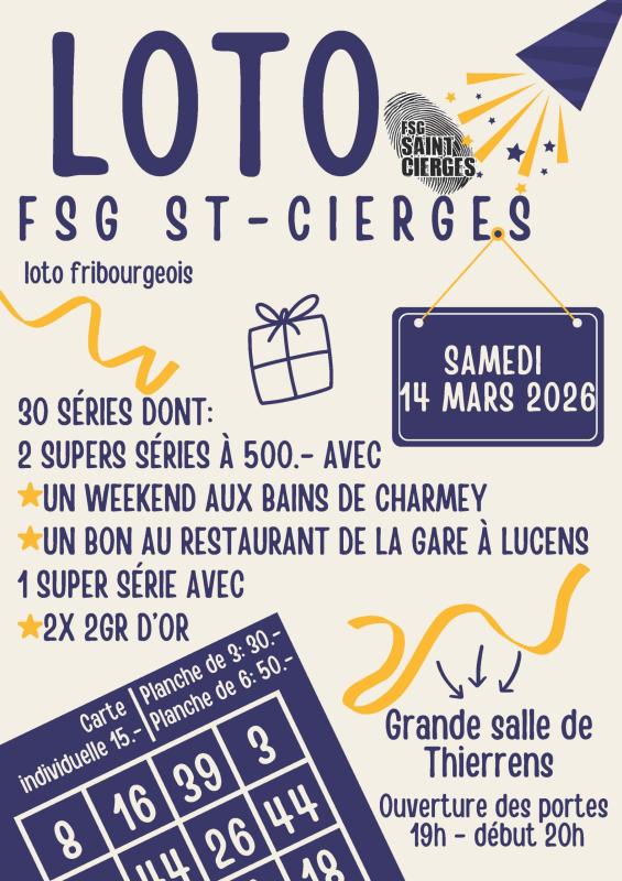 Loto de la FSG St-Cierges