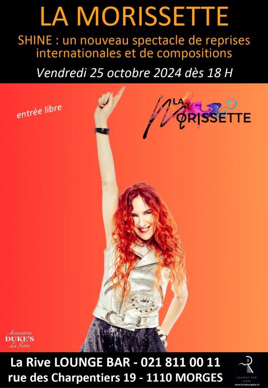 La Morissette dans SHINE : un nouveau spectacle de reprises  internationales et de compositions.