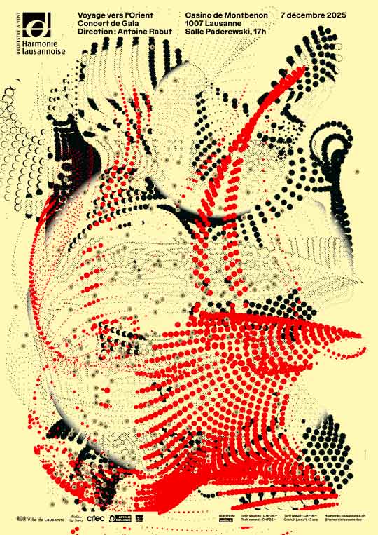 L’Harmonie lausannoise présente Voyage vers l’Orient, son concert de Gala annuel avec des pièces originales pour ensemble à vent inspirées de la thématique « orient – occident ».